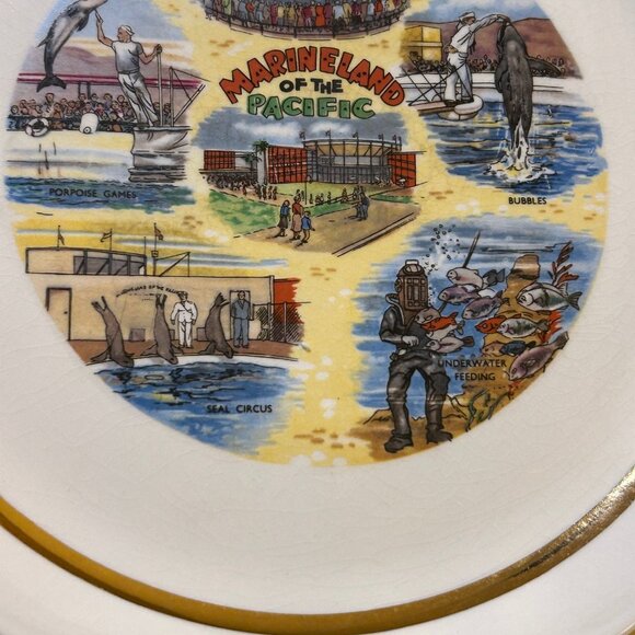 Marineland of the Pacific Large Ceramic Decorative Collectible Souvenir Plate - Picture 4 of 7